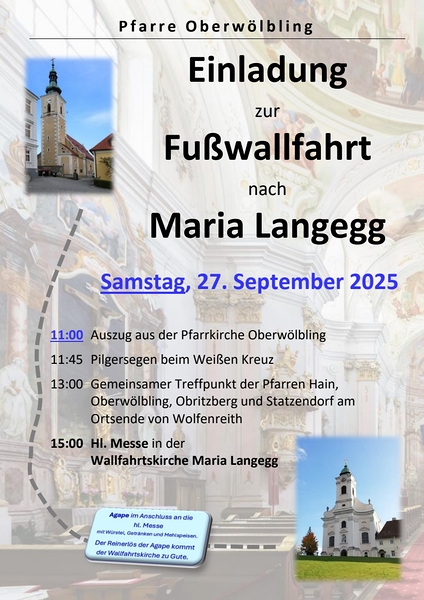 Einladung zur Fußwallfahrt